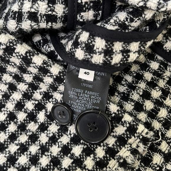 ETOILE ISABEL MARANT Lyra Houndstooth Blazer, Black/White Size 40 - Picture 6 of 7